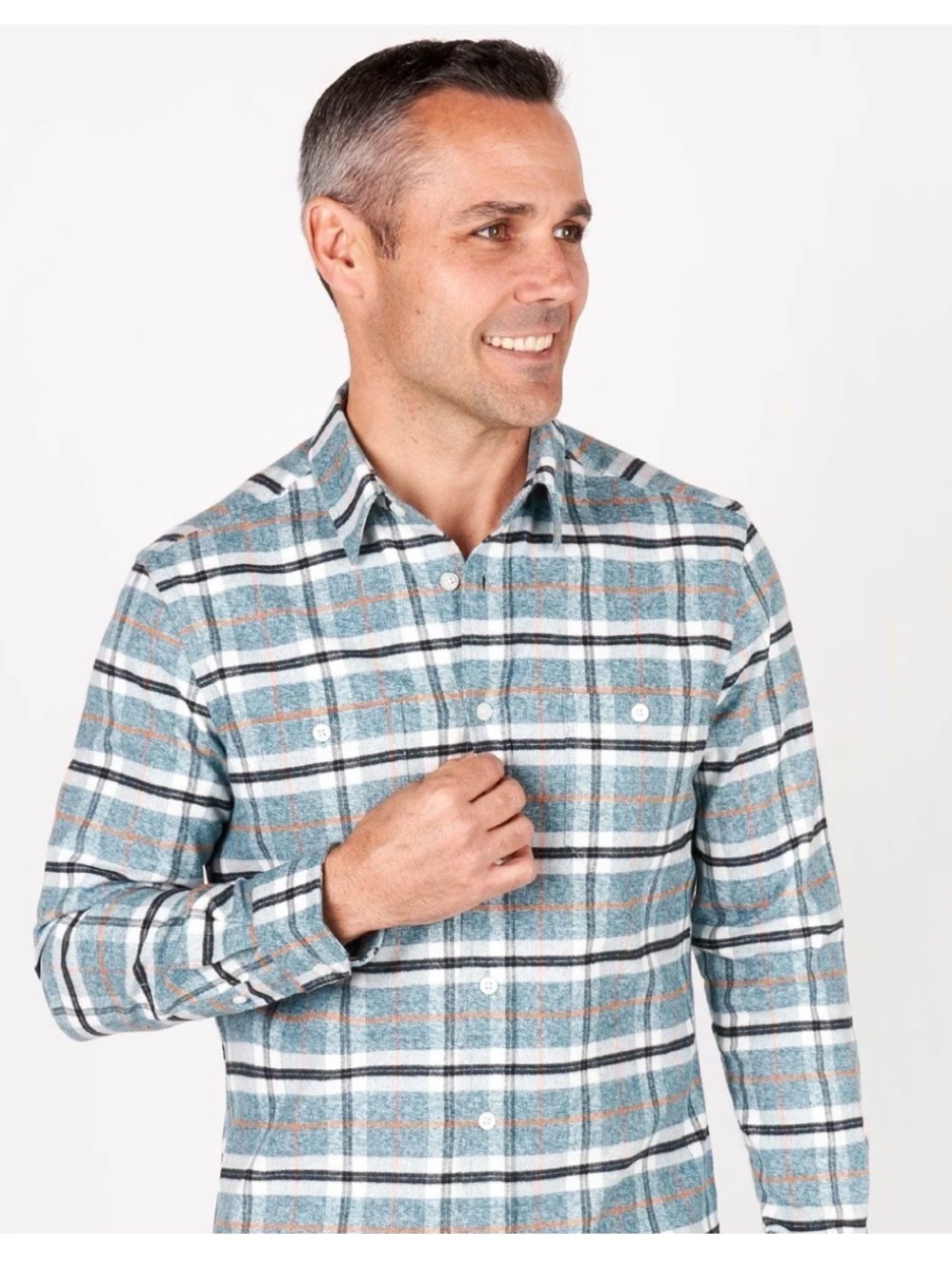 Ash & Erie Flannel Plaid Button Down Shirt Cotton , Medium , like new